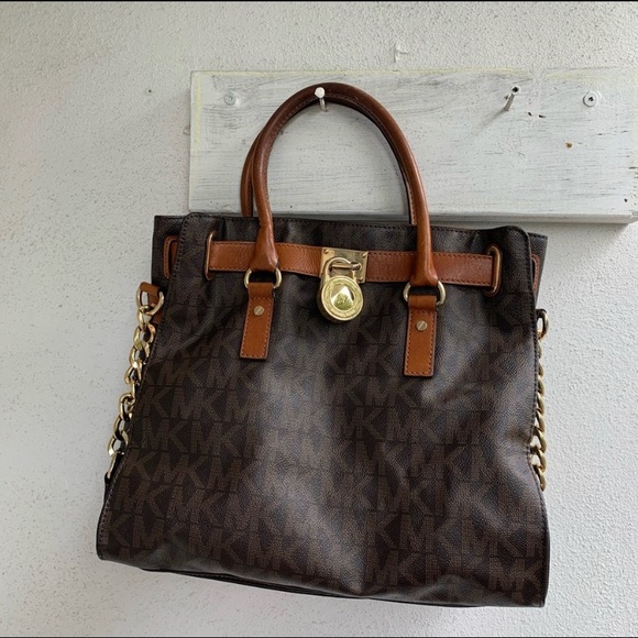 100% Authentic Michael Kors brown Hamilton bag - Picture 4 of 11